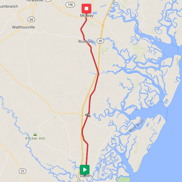 Segment 20: 7/6/2026 10:00 AM - Darien to Midway