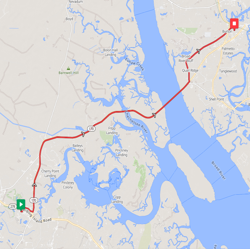 Segment 23: 7/8/2026 11:00 AM - Beaufort County to Beaufort
