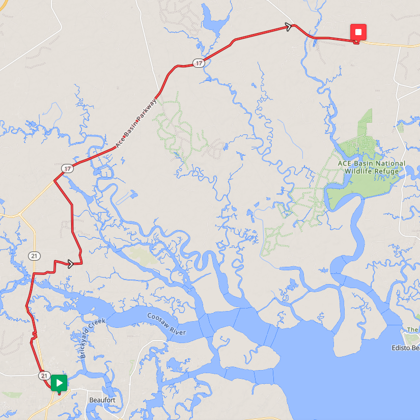 Segment 24: 7/9/2026 7:00 AM - Beaufort to Charleston County