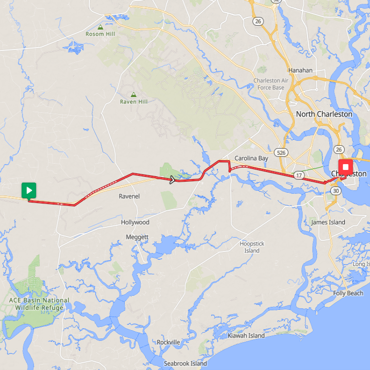 Segment 25: 7/9/2026 12:30 PM - Charleston County to Charleston