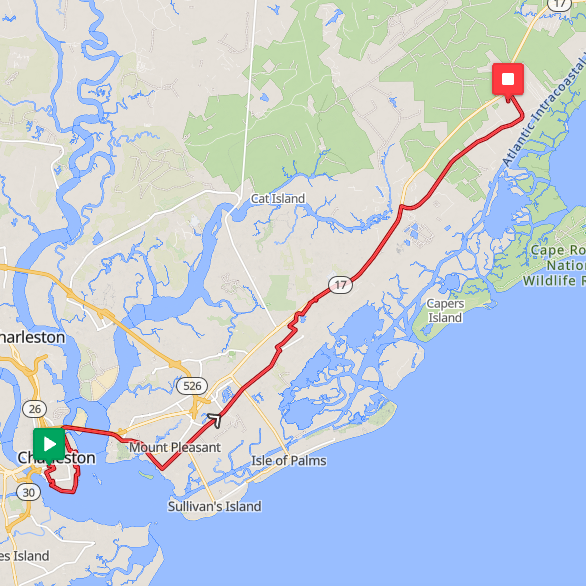 Segment 26: 7/10/2026 7:00 AM - Charleston to Awendaw