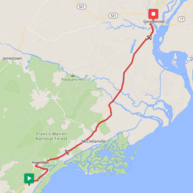 Segment 27: 7/10/2026 11:30 AM - Awendaw to Georgetown