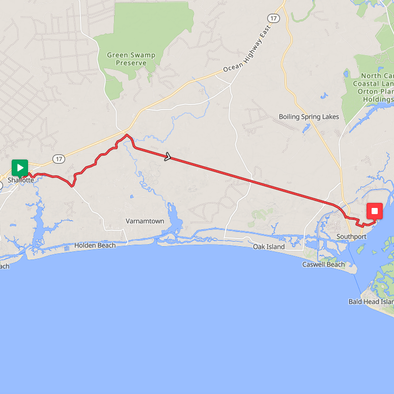 Segment 32: 7/14/2026 7:00 AM - Shallotte to Brunswick County