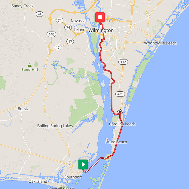 Segment 33: 7/14/2026 11:00 AM - Brunswick County to Wilmington