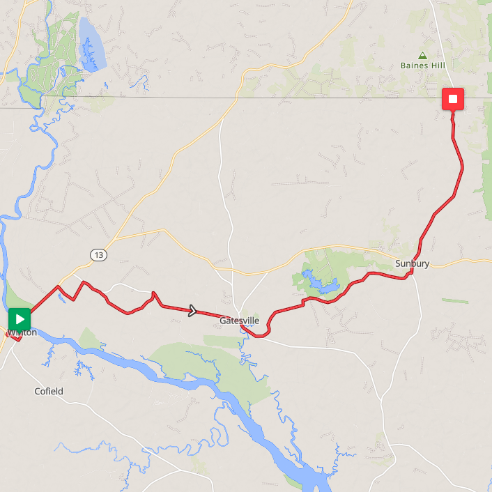 Segment 42: 7/19/2026 7:00 AM - Winton to Gates County