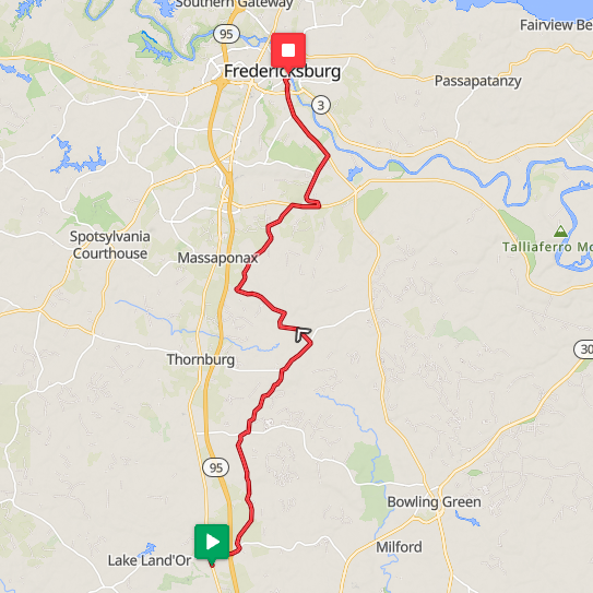 Segment 49: 7/23/2026 12:30 PM - Caroline County to Fredericksburg
