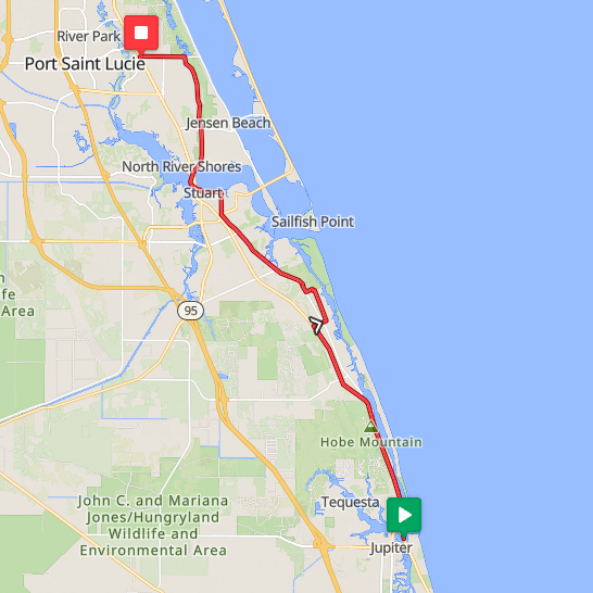 Segment 5: 6/29/2026 7:00 AM - Jupiter to Port St.Lucie