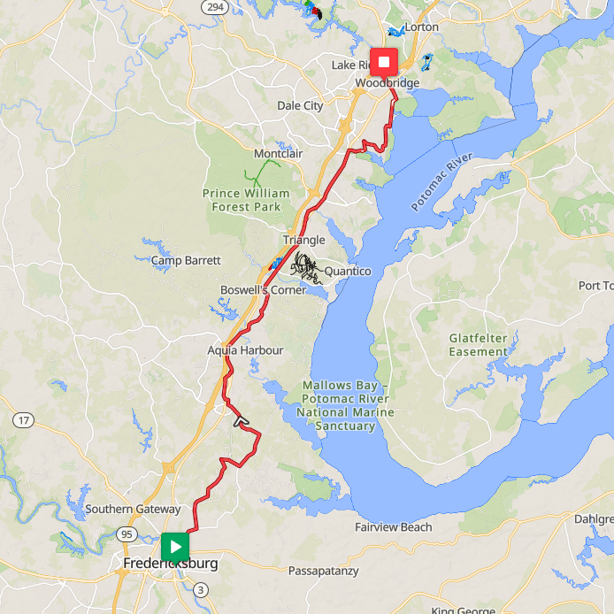 Segment 50: 7/24/2026 7:00 AM - Fredericksburg to Marumsco