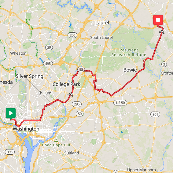 Segment 52: 7/26/2026 7:00 AM - Washington D.C. to Odenton