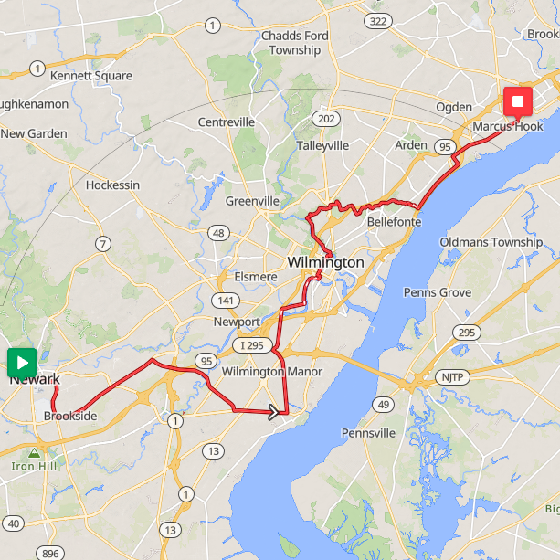 Segment 56: 7/28/2026 7:00 AM - Newark to Marcus Hook