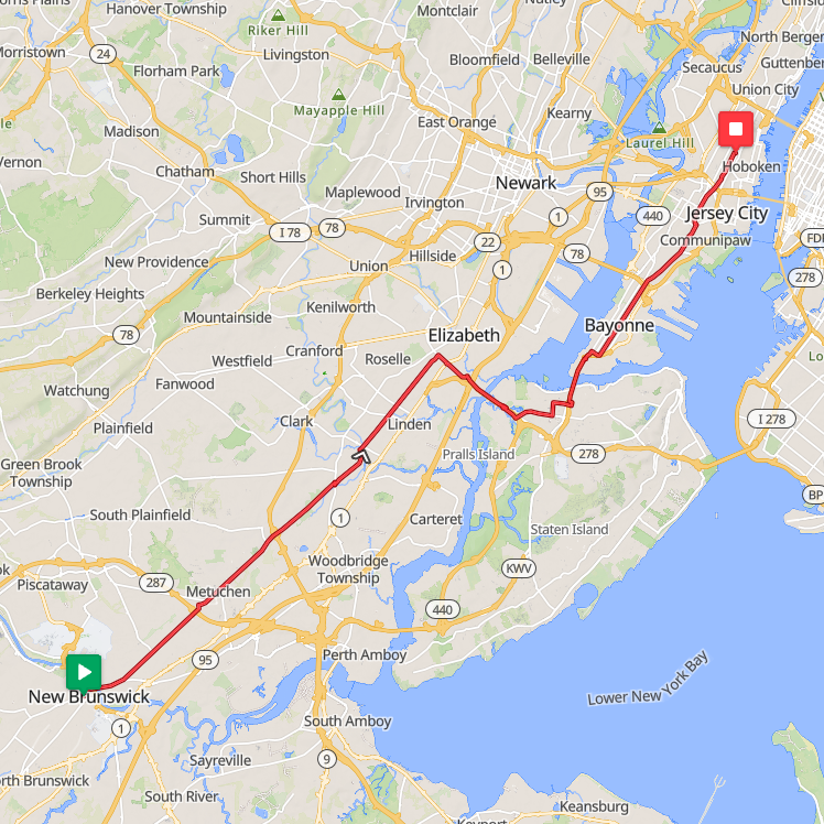 Segment 60: 7/30/2026 2:00 PM - New Brunswick to Jersey City
