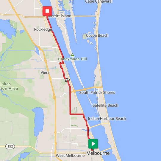 Segment 8: 7/1/2026 7:00 AM - Melbourne to Cocoa