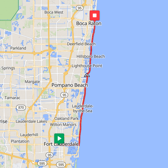 Segment 2: 6/27/2026 11:00 AM - Fort Lauderdale to Boca Raton